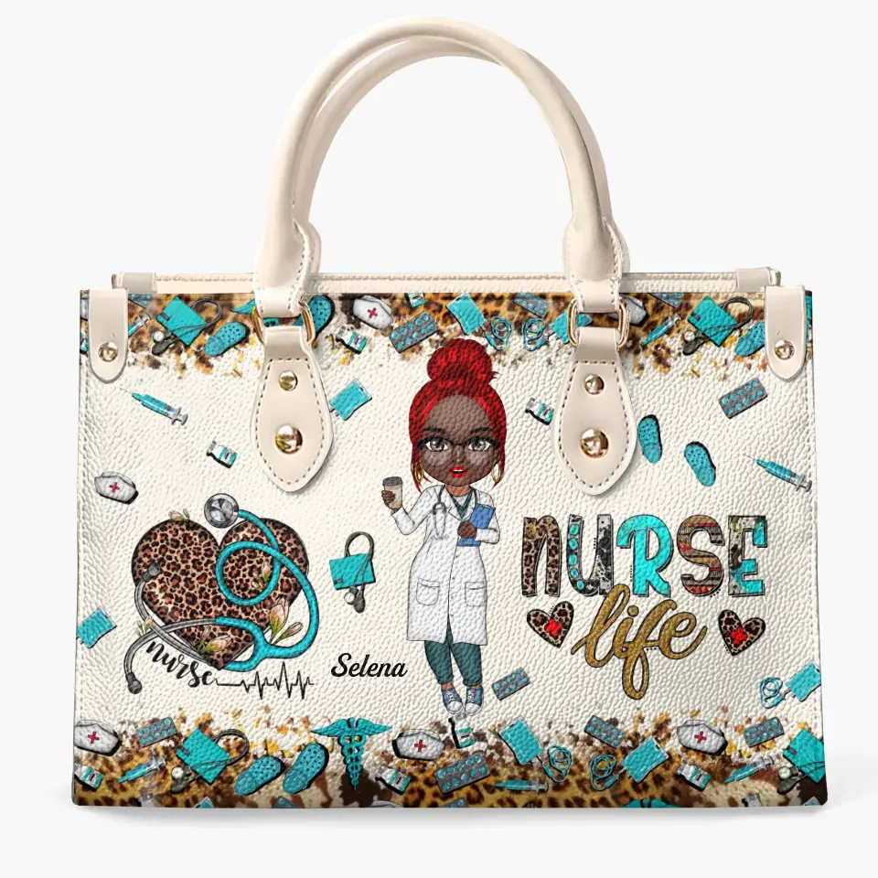 Personalized Leather Bag - Birthday, Nurse's Day Gift For Nurse - Nurse Life ARND005