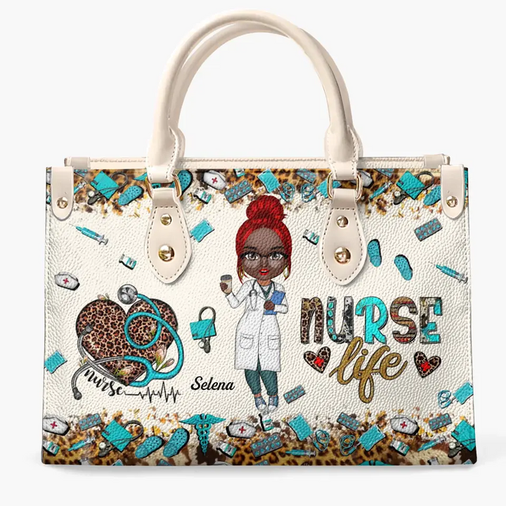 Personalized Leather Bag - Birthday, Nurse's Day Gift For Nurse - Nurse Life ARND005