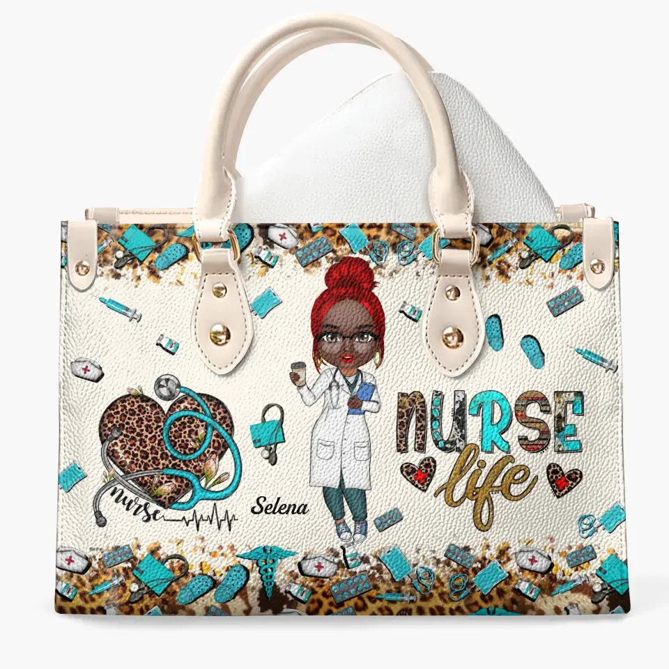 Personalized Leather Bag - Birthday, Nurse's Day Gift For Nurse - Nurse Life ARND005