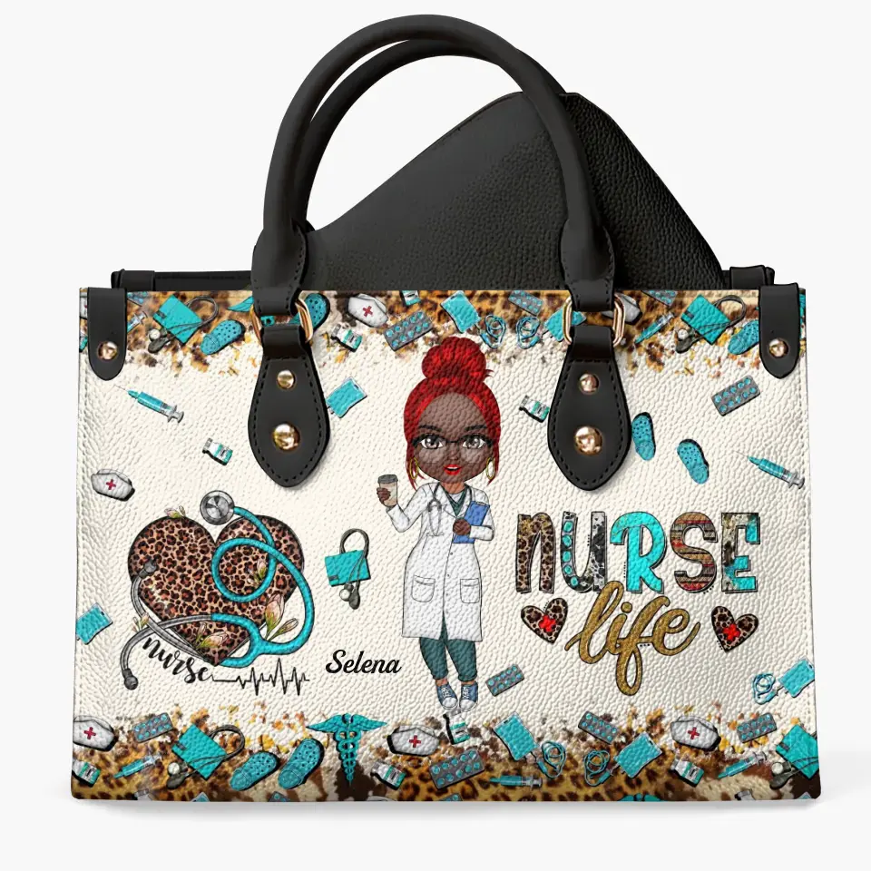 Personalized Leather Bag - Birthday, Nurse's Day Gift For Nurse - Nurse Life ARND005