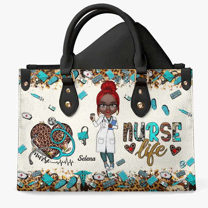 Personalized Leather Bag - Birthday, Nurse's Day Gift For Nurse - Nurse Life ARND005