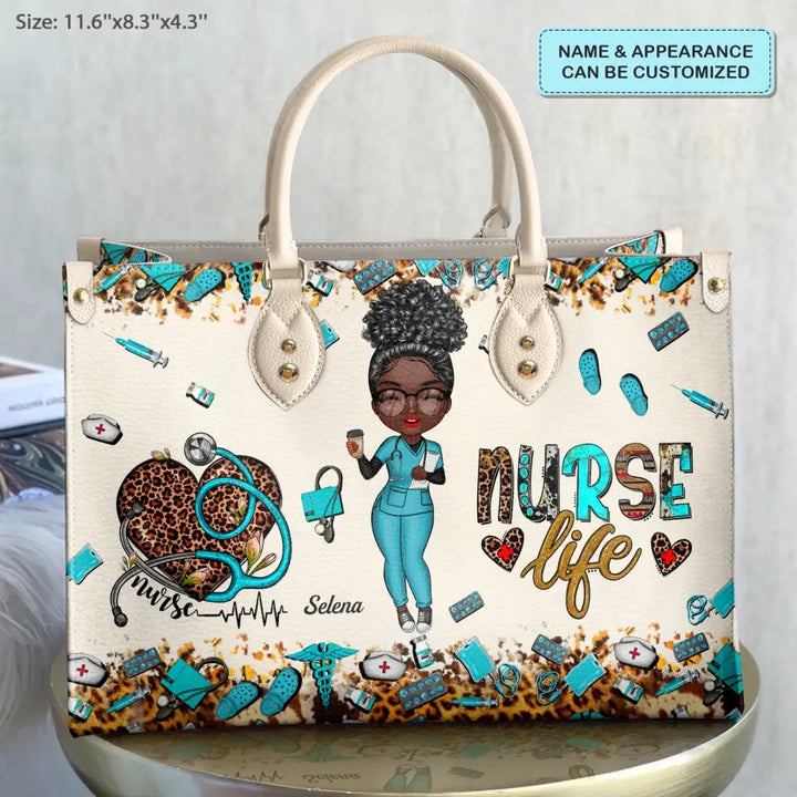 Personalized Leather Bag - Birthday, Nurse's Day Gift For Nurse - Nurse Life ARND005