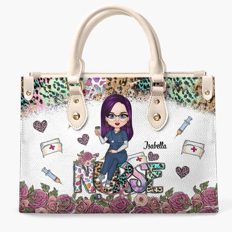Personalized Leather Bag - Birthday, Nurse's Day Gift For Nurse - Love Nurse Life ARND005