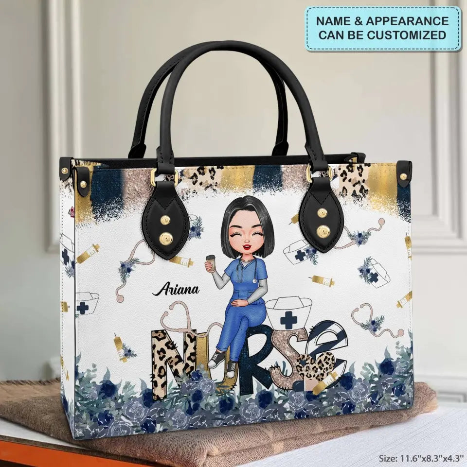 Personalized Leather Bag - Birthday, Nurse's Day Gift For Nurse - Love Being A Nurse ARND005