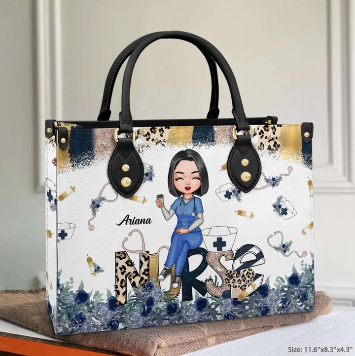 Personalized Leather Bag - Birthday, Nurse's Day Gift For Nurse - Love Being A Nurse ARND005