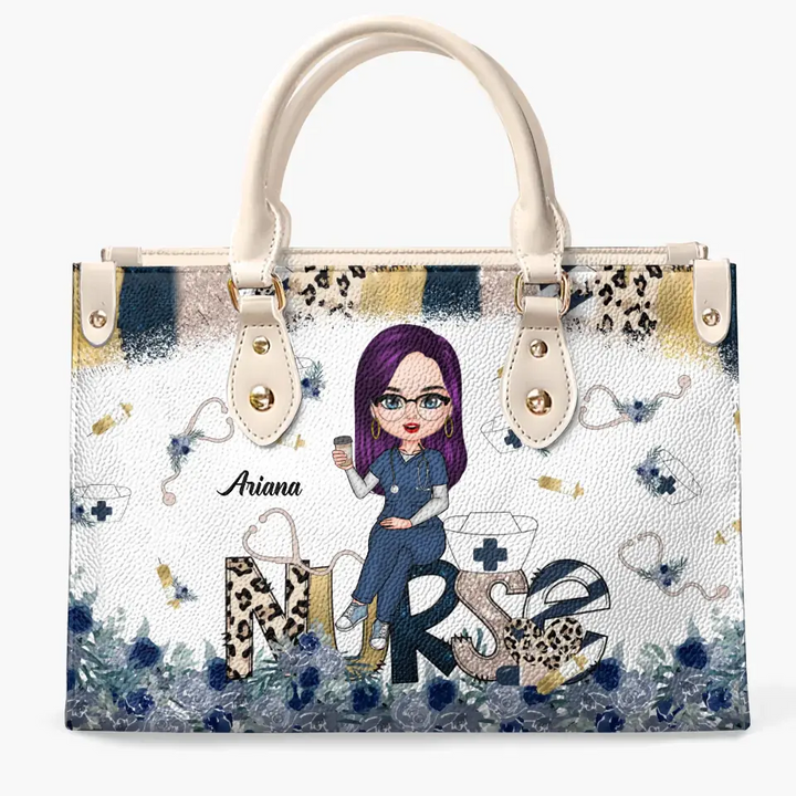 Personalized Leather Bag - Birthday, Nurse's Day Gift For Nurse - Love Being A Nurse ARND005