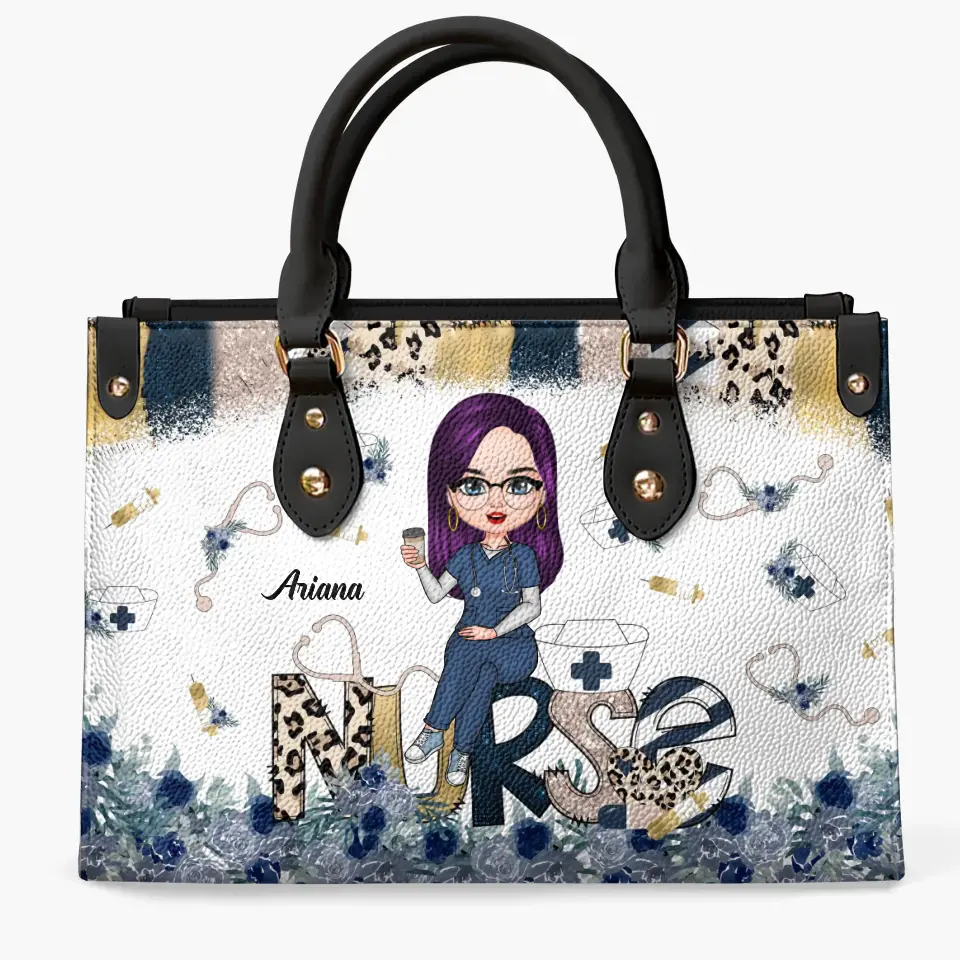 Personalized Leather Bag - Birthday, Nurse's Day Gift For Nurse - Love Being A Nurse ARND005
