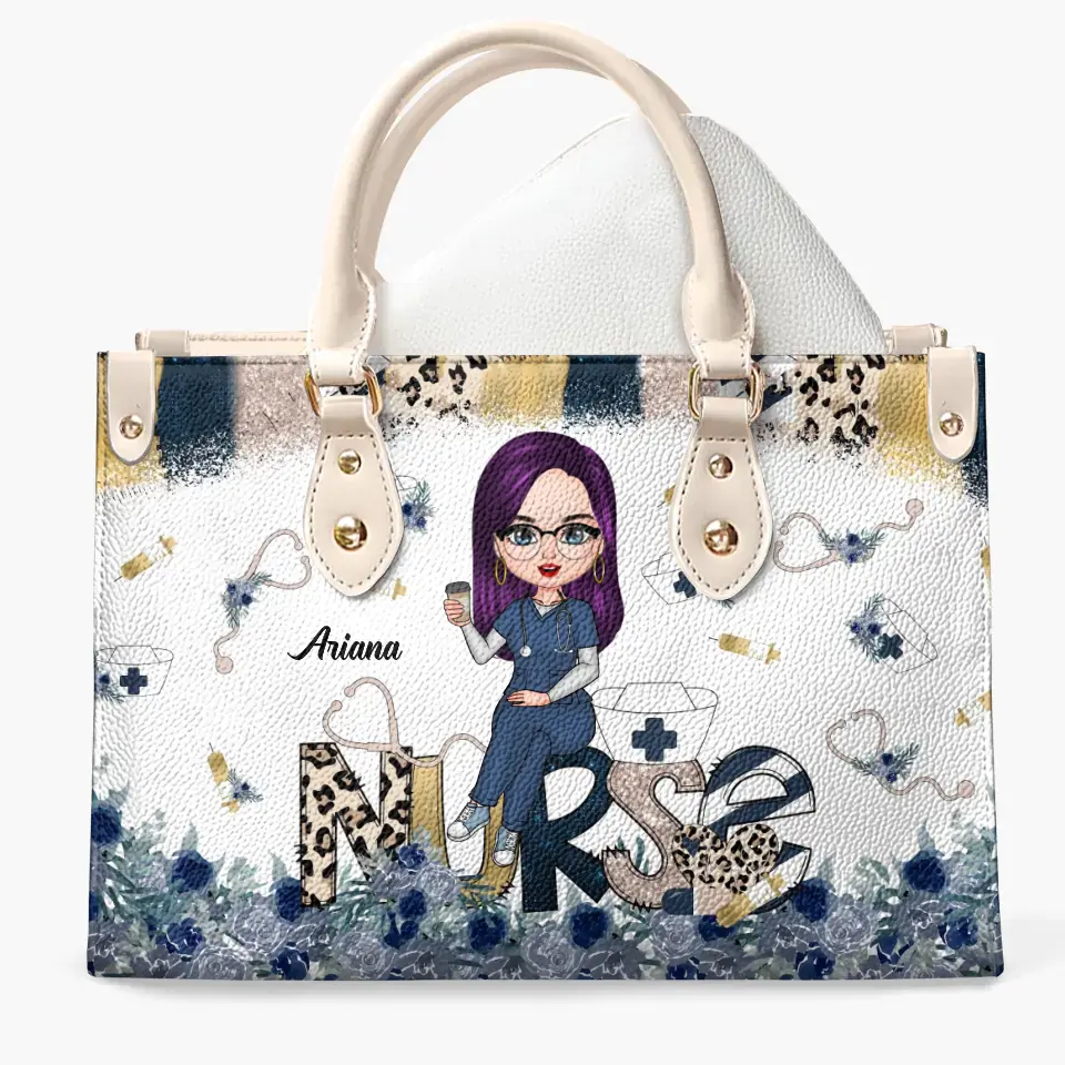 Personalized Leather Bag - Birthday, Nurse's Day Gift For Nurse - Love Being A Nurse ARND005
