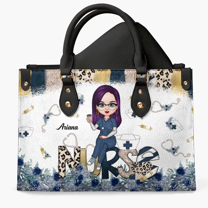 Personalized Leather Bag - Birthday, Nurse's Day Gift For Nurse - Love Being A Nurse ARND005