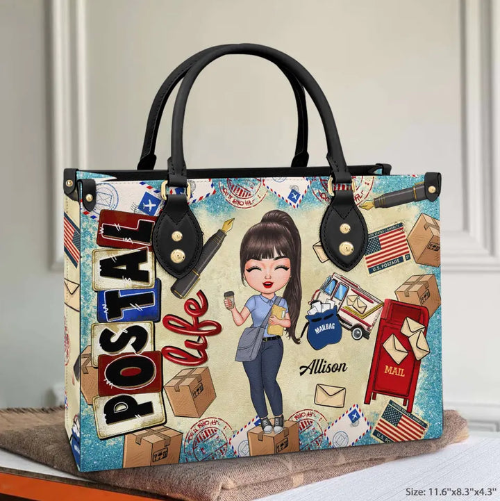 Personalized Leather Bag - Birthday Gift For Postal Worker - Postal Life ARND005