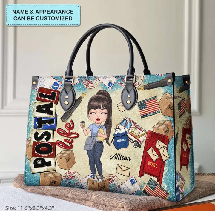 Personalized Leather Bag - Birthday Gift For Postal Worker - Postal Life ARND005