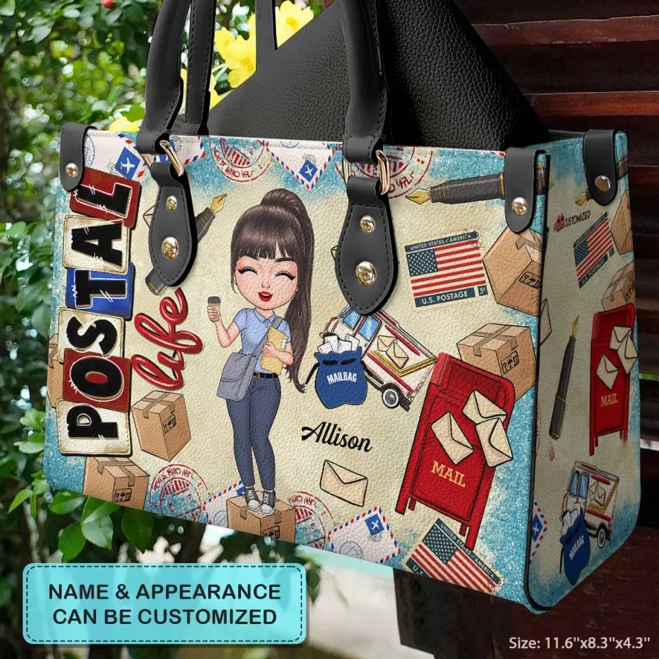 Personalized Leather Bag - Birthday Gift For Postal Worker - Postal Life ARND005