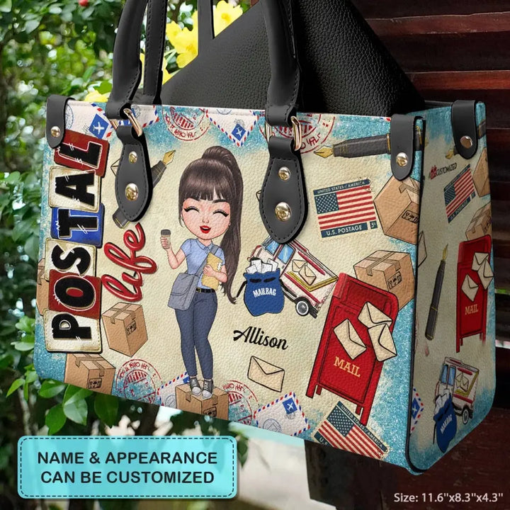Personalized Leather Bag - Birthday Gift For Postal Worker - Postal Life ARND005