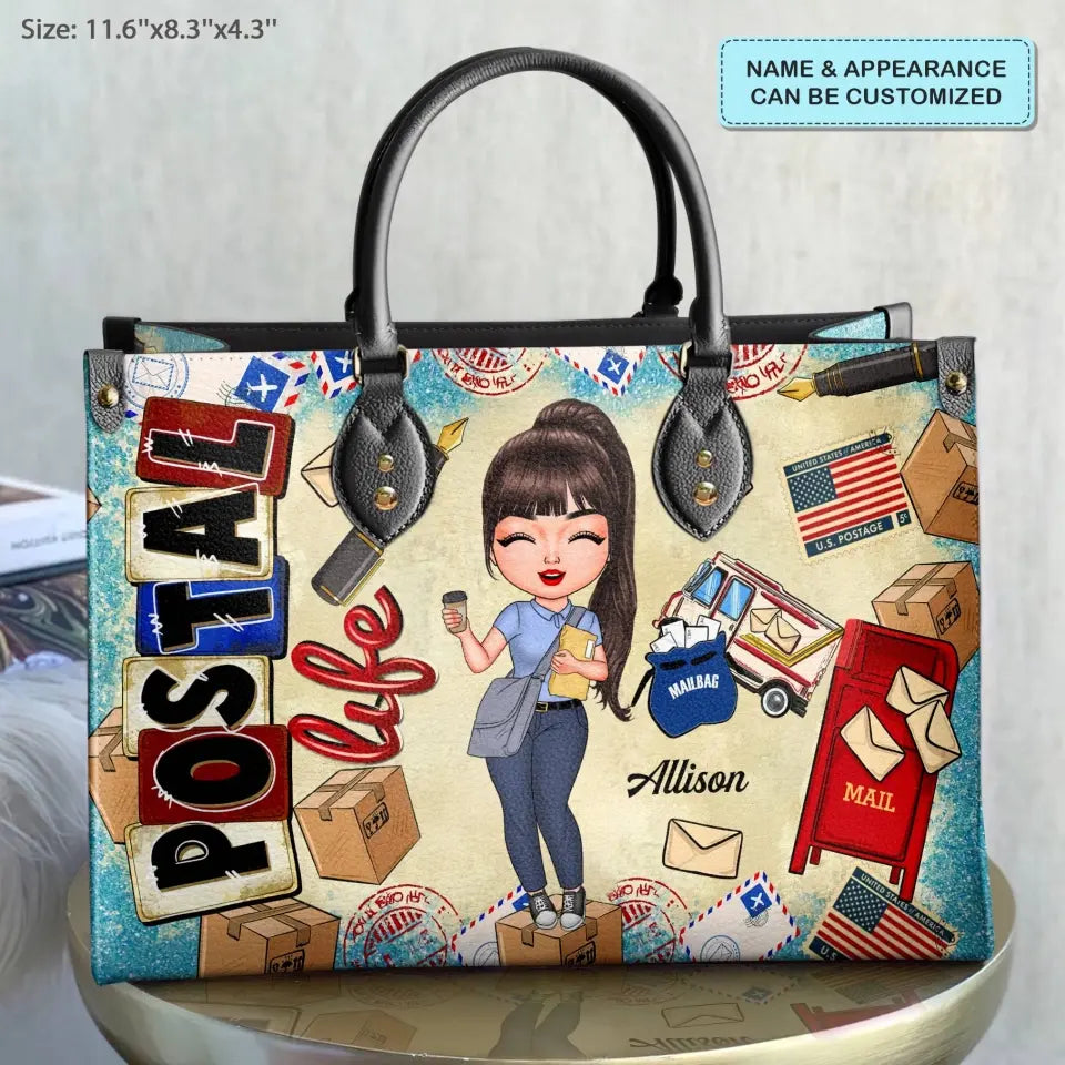 Personalized Leather Bag - Birthday Gift For Postal Worker - Postal Life ARND005