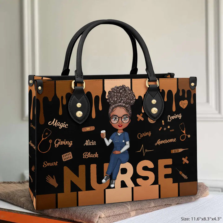 Love Nurse Life - Personalized Leather Bag - Gift For Nurse