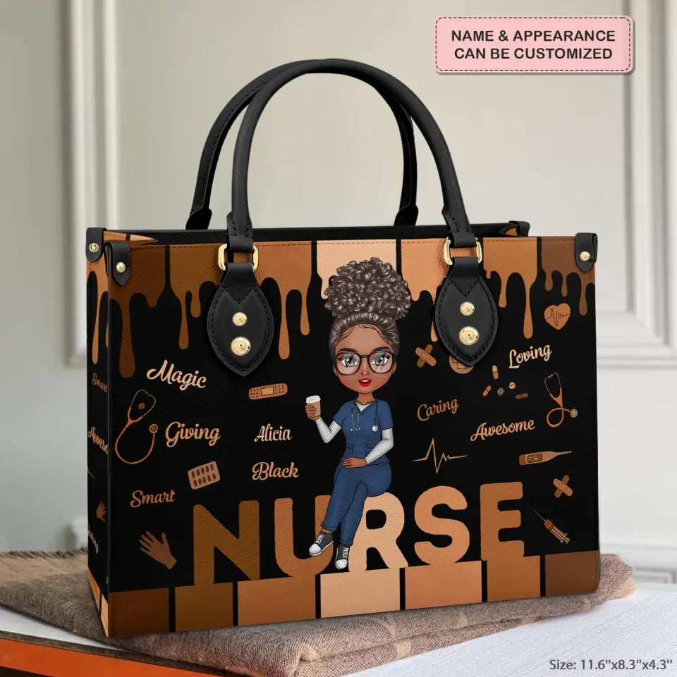Love Nurse Life - Personalized Leather Bag - Gift For Nurse