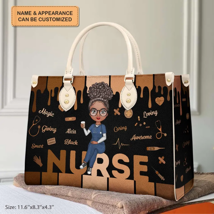 Love Nurse Life - Personalized Leather Bag - Gift For Nurse