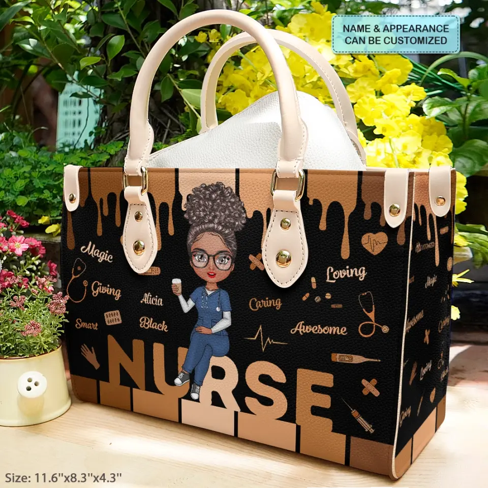 Love Nurse Life - Personalized Leather Bag - Gift For Nurse