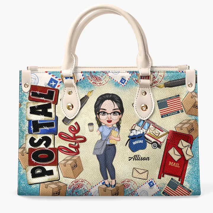 Personalized Leather Bag - Birthday Gift For Postal Worker - Postal Life ARND005