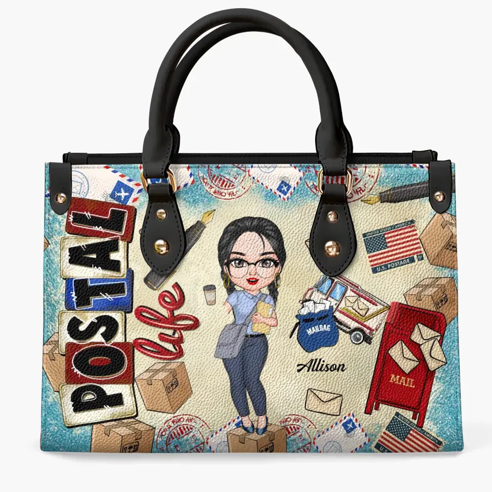 Personalized Leather Bag - Birthday Gift For Postal Worker - Postal Life ARND005