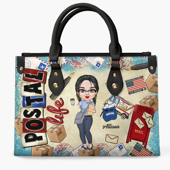 Personalized Leather Bag - Birthday Gift For Postal Worker - Postal Life ARND005