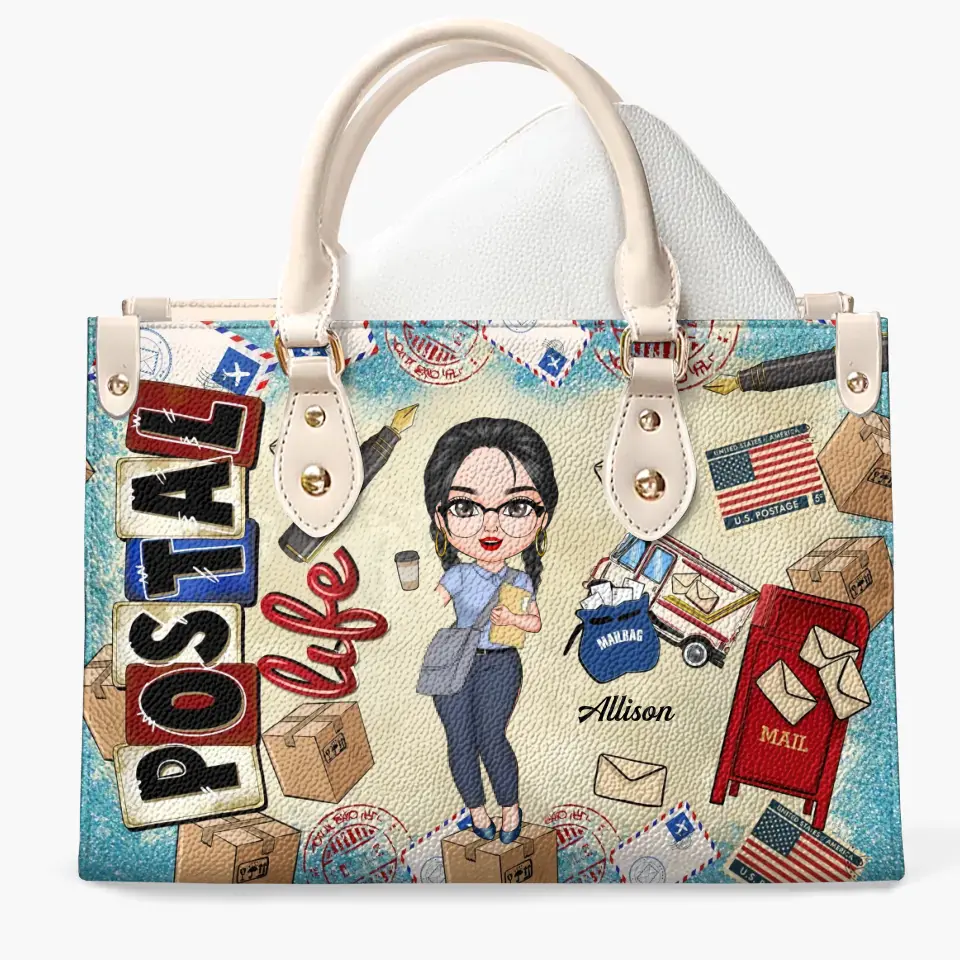 Personalized Leather Bag - Birthday Gift For Postal Worker - Postal Life ARND005