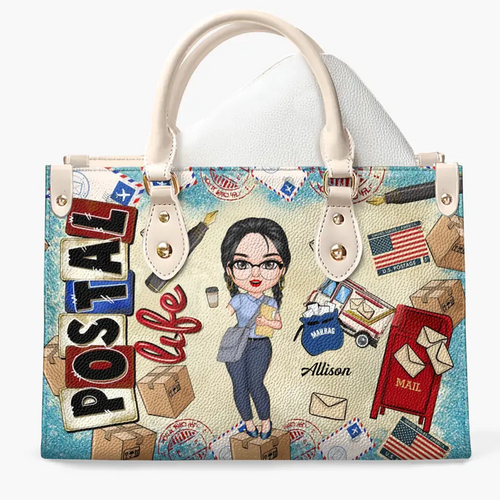 Personalized Leather Bag - Birthday Gift For Postal Worker - Postal Life ARND005
