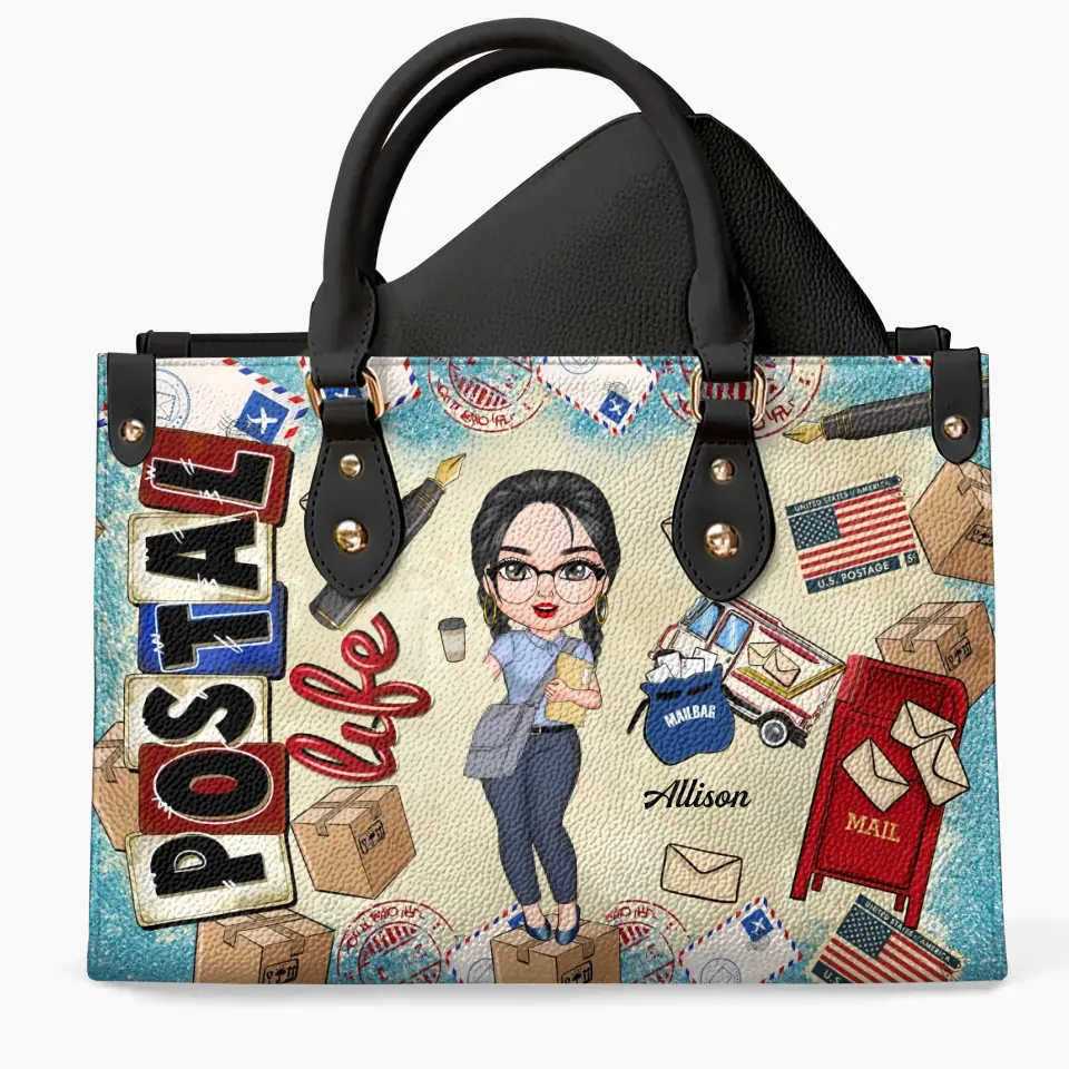 Personalized Leather Bag - Birthday Gift For Postal Worker - Postal Life ARND005