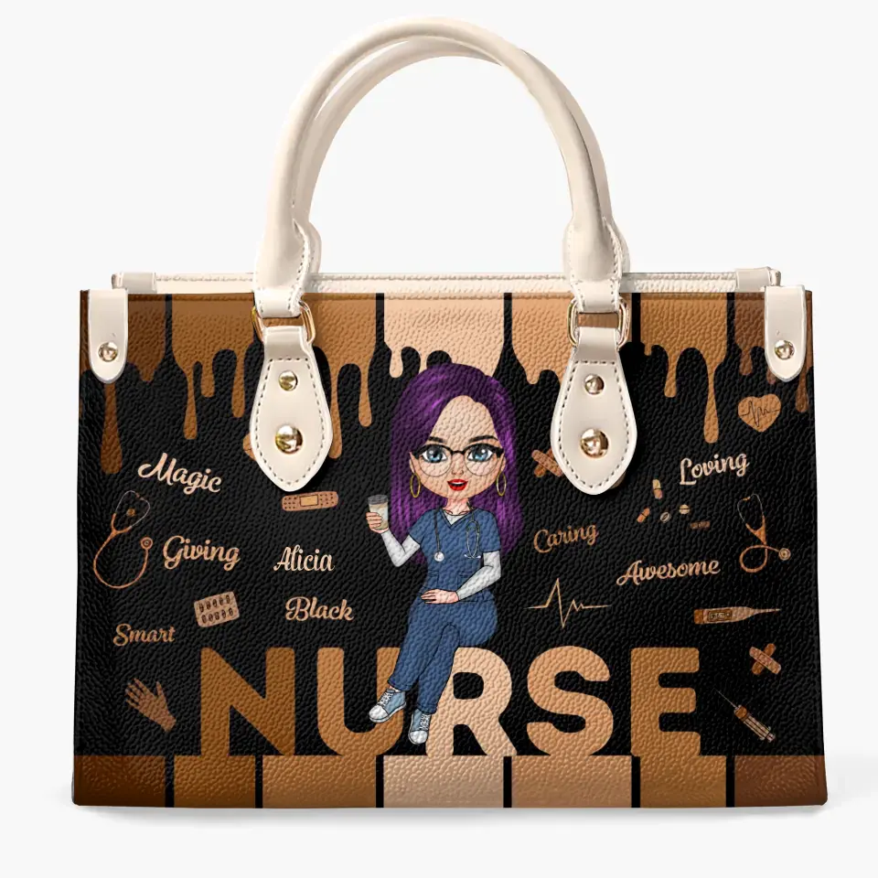 Love Nurse Life - Personalized Leather Bag - Gift For Nurse