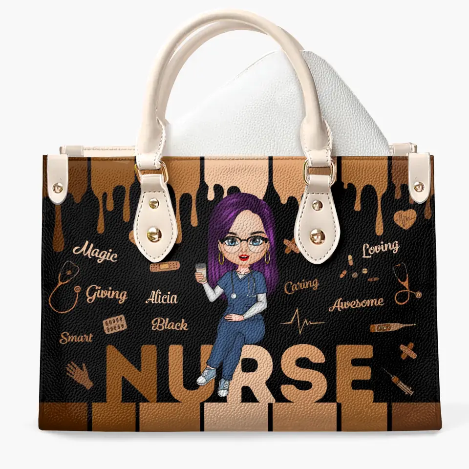 Love Nurse Life - Personalized Leather Bag - Gift For Nurse