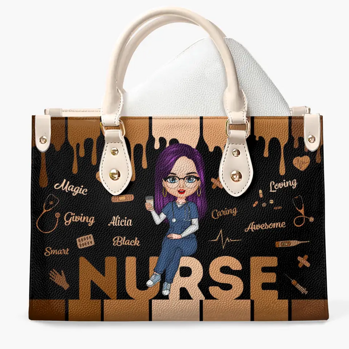 Love Nurse Life - Personalized Leather Bag - Gift For Nurse