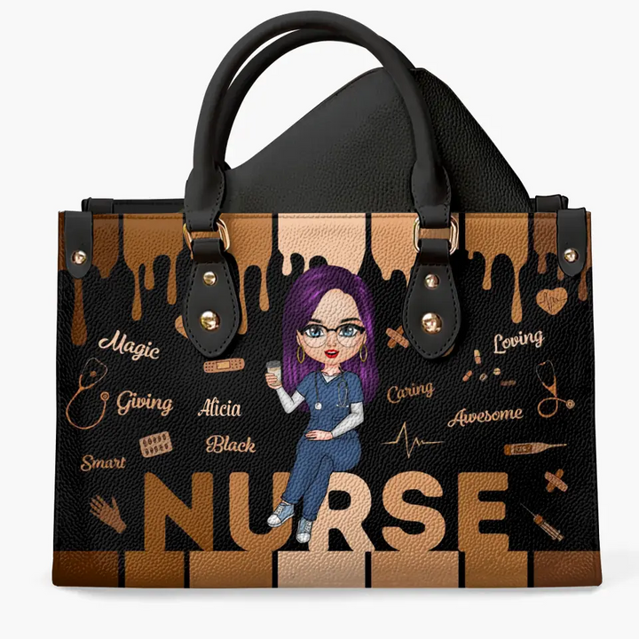 Love Nurse Life - Personalized Leather Bag - Gift For Nurse