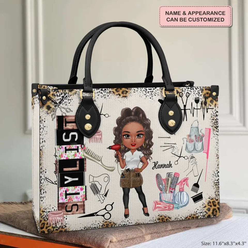 Personalized Leather Bag - Birthday Gift For Hairstylist - Hairstylist Life ARND018
