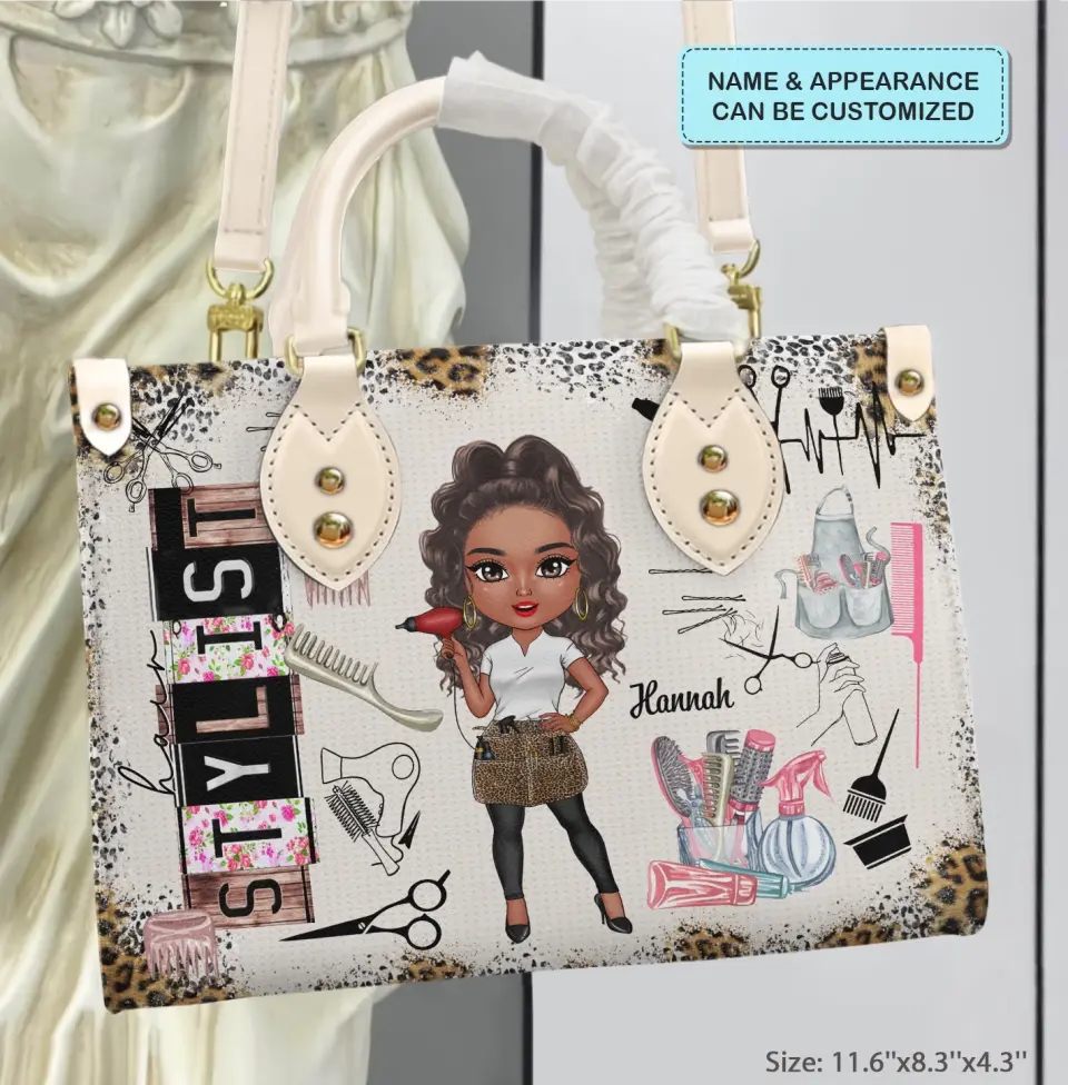 Personalized Leather Bag - Birthday Gift For Hairstylist - Hairstylist Life ARND018