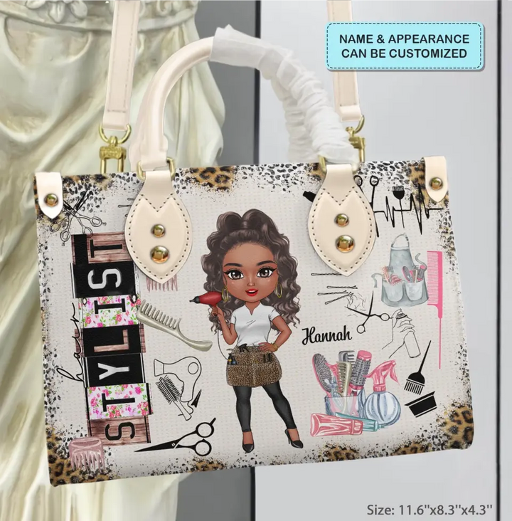 Personalized Leather Bag - Birthday Gift For Hairstylist - Hairstylist Life ARND018