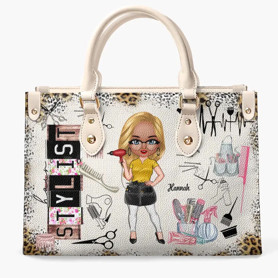 Personalized Leather Bag - Birthday Gift For Hairstylist - Hairstylist Life ARND018