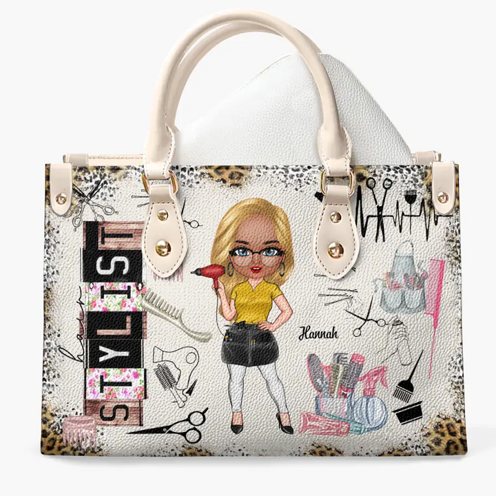 Personalized Leather Bag - Birthday Gift For Hairstylist - Hairstylist Life ARND018