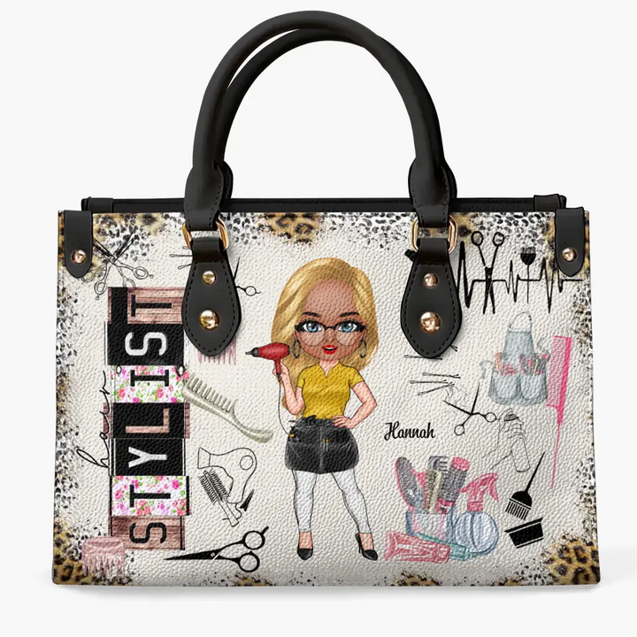 Personalized Leather Bag - Birthday Gift For Hairstylist - Hairstylist Life ARND018
