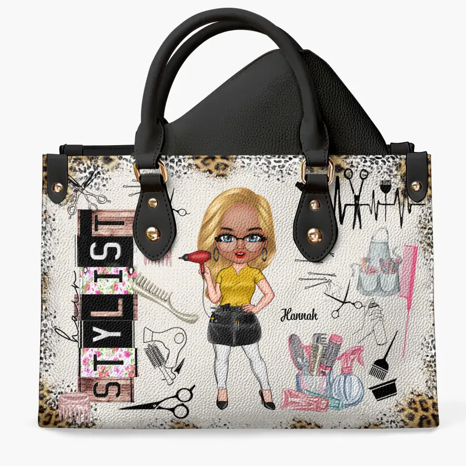 Personalized Leather Bag - Birthday Gift For Hairstylist - Hairstylist Life ARND018
