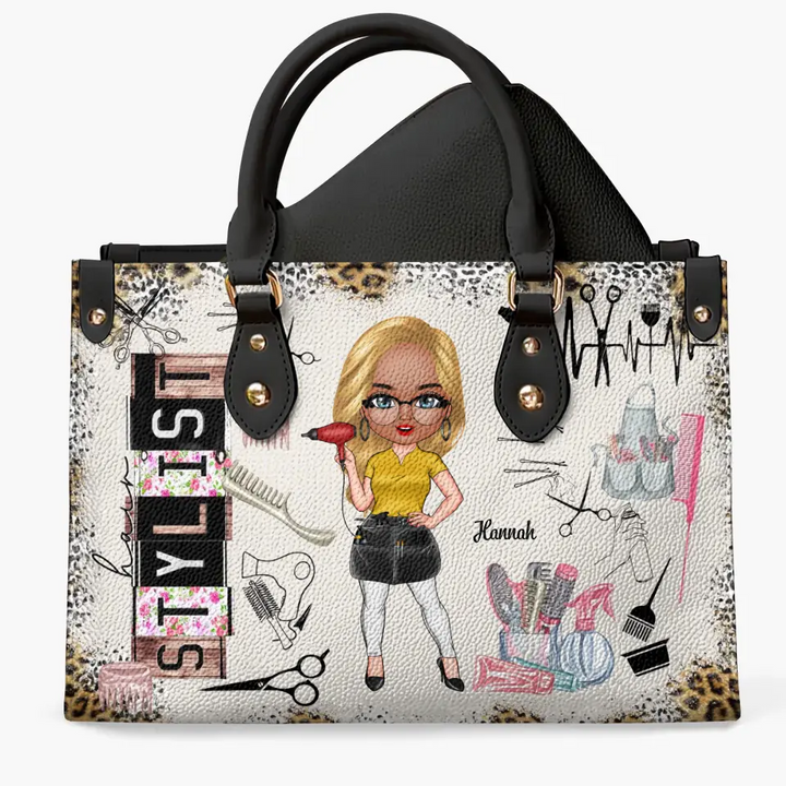 Personalized Leather Bag - Birthday Gift For Hairstylist - Hairstylist Life ARND018