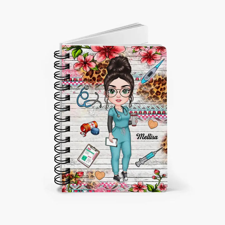 Personalized Spiral Journal - Nurse's Day, Birthday Gift For Nurse - Scrub Life ARND018