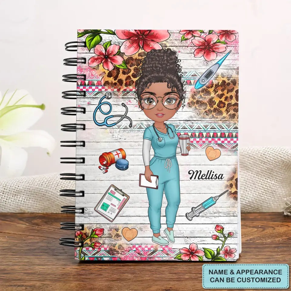 Personalized Spiral Journal - Nurse's Day, Birthday Gift For Nurse - Scrub Life ARND018
