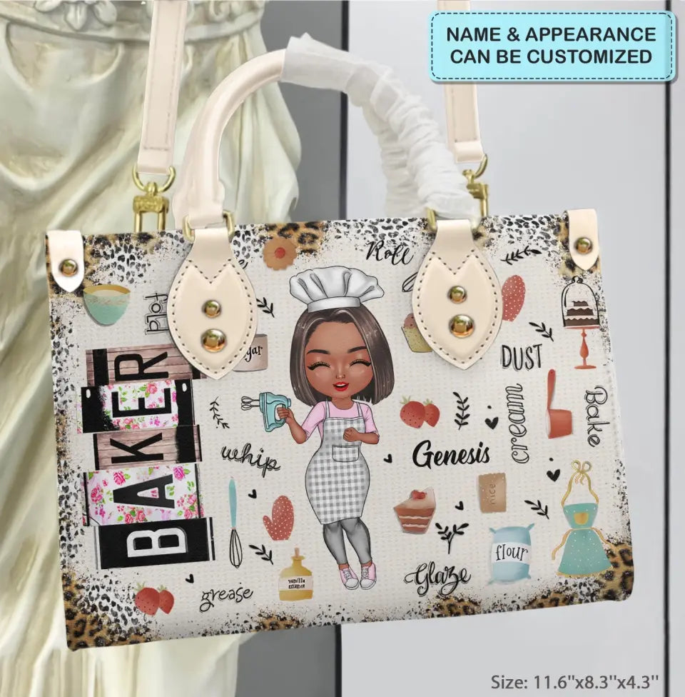 Personalized Leather Bag - Birthday Gift For Baker, Baking Lover - Baker Life ARND018