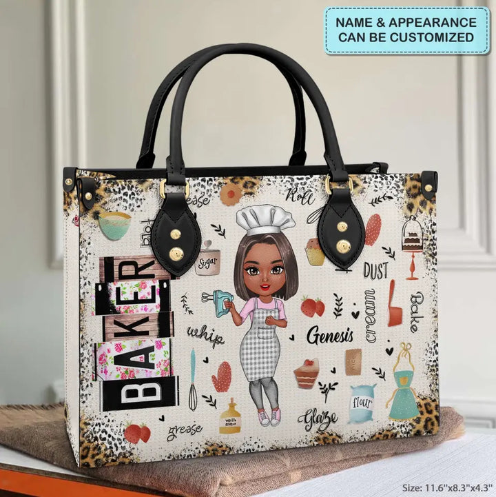 Personalized Leather Bag - Birthday Gift For Baker, Baking Lover - Baker Life ARND018