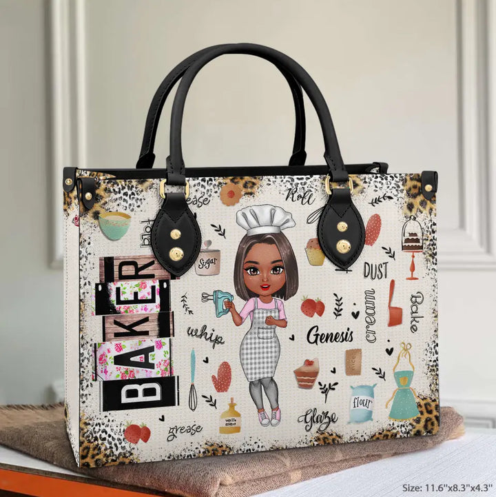Personalized Leather Bag - Birthday Gift For Baker, Baking Lover - Baker Life ARND018