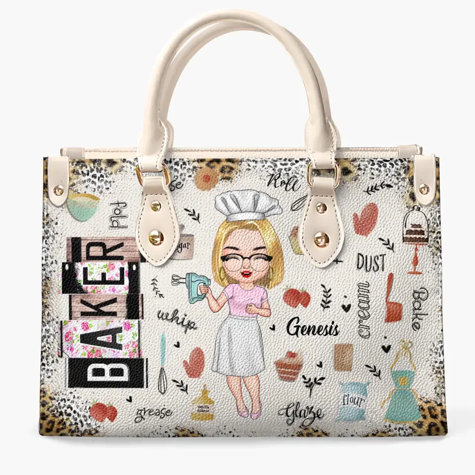 Personalized Leather Bag - Birthday Gift For Baker, Baking Lover - Baker Life ARND018