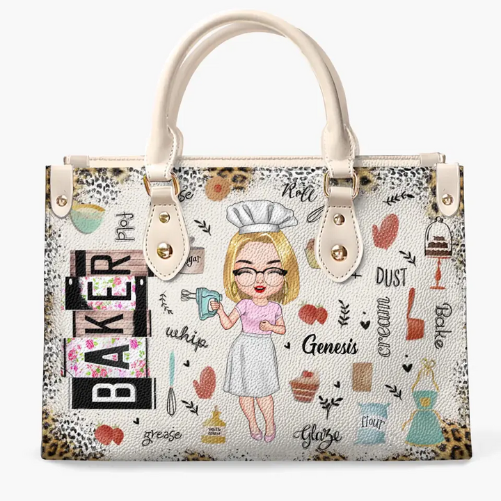 Personalized Leather Bag - Birthday Gift For Baker, Baking Lover - Baker Life ARND018