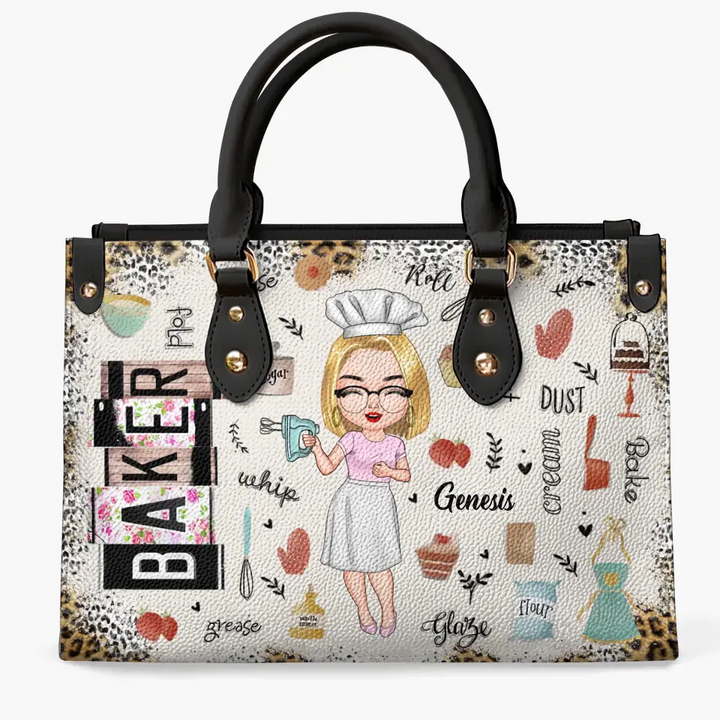 Personalized Leather Bag - Birthday Gift For Baker, Baking Lover - Baker Life ARND018