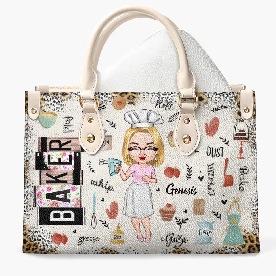 Personalized Leather Bag - Birthday Gift For Baker, Baking Lover - Baker Life ARND018