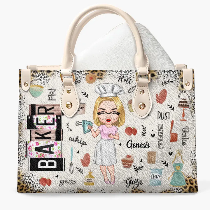 Personalized Leather Bag - Birthday Gift For Baker, Baking Lover - Baker Life ARND018